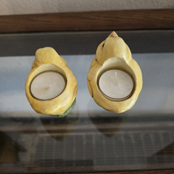 Vintage hand painted Easter Chick tea light. Set of 2. - Picture 7 of 13